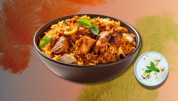 Chicken Biryani with Raita